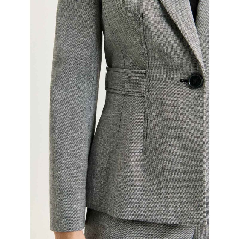 Veronika Maine Monochrome Twill Belted Blazer image number 2